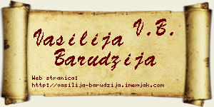 Vasilija Barudžija vizit kartica